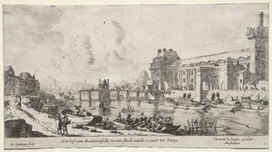Paris Manzaraları: Louvre ve Tuileries Manzarası. by Reinier Nooms