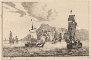Dağlık Arka Plan ile Liman Sahnesi by Reinier Nooms, called Zeeman