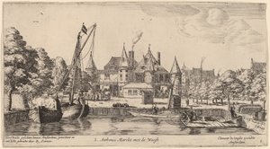 St. Anthonis Waag ile Nieuwmarkt (Waegh ile S. Anthonis Markt) by Reinier Nooms, called Zeeman