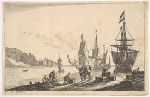 Yelkenli Gemilerle Körfez, 17. yüzyıl. by Reinier Zeeman