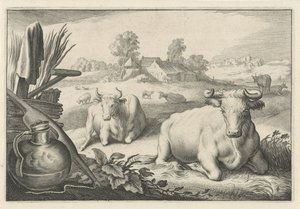 İki yalancı inek ile mera Diversa Animalia Quadrupedia (seri başlığı)