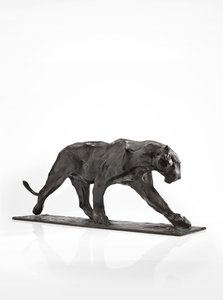 Panter yürüyüşü, arka bacağı kaldırılmış, c.1904 (patine bronz)