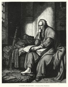 St Paul Hapishanede (litto) by Rembrandt Harmensz. van Rijn (after)
