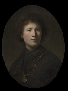 Zincirli Bir Genç Adam, c.1630 (tahta üzerine yağlı boya) by Rembrandt van Rijn