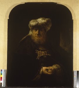 Doğu kostümlü bir adam, yaklaşık 1639 (ahşap panel üzerine yağlı boya) by Rembrandt Harmensz. van Rijn