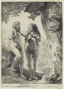 Adem ve Havva by Rembrandt van Rijn