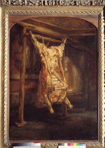 Sığır kabuğu Sığır karkası ayrı. Harmensz Van Rijn Rembrandt