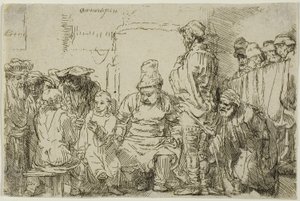 İsa Oturmuş Doktorlarla Tartışıyor by Rembrandt Harmensz. van Rijn