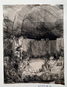 Kurtarıcının cesedinin sergisi Çizim Rembrandt Harmenszoon van Rijn (1606-1669) Floransa, Uffizi (Ofisler), Gabinetto Disegni e Stampe by Rembrandt van Rijn