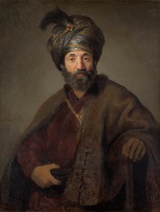 Doğu Kostümlü Adam, c.1635 (tuval üzerine yağlı boya) by Rembrandt van Rijn