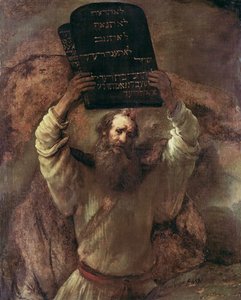 Musa Kanun Levhalarını Parçalıyor by Rembrandt van Rijn