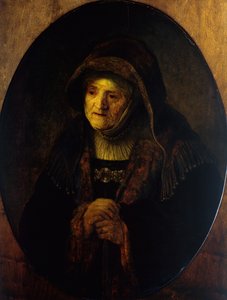 Peygamber Hannah (Sanatçının Annesi) by Rembrandt Harmensz. van Rijn