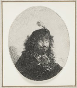 Tüylü Şapkalı Rembrandt, 1634 by Rembrandt van Rijn