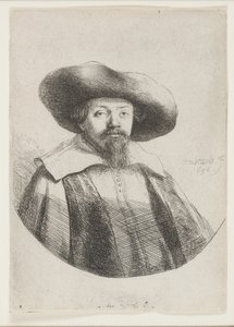 Samuel Manasseh Ben İsrail, Yahudi Yazar by Rembrandt van Rijn