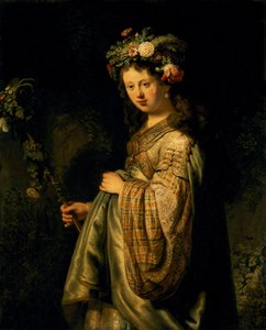 Flora olarak Saskia by Rembrandt van Rijn