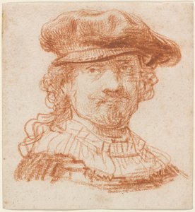 Otoportre, c.1637 (kırmızı tebeşir) by Rembrandt van Rijn