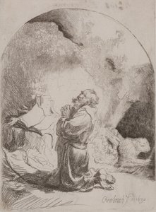 Aziz Jerome Dua Eden: Kemerli Baskı by Rembrandt van Rijn