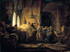 Bağdaki İşçilerin Mesel - 1637 by Rembrandt van Rijn