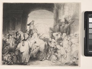Mordecai'nin Zaferi (gravür ve kuru nokta) by Rembrandt Harmensz. van Rijn