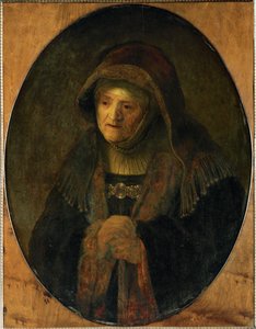Sanatçının annesi Peygamber Hannah olarak (meşe ağacı üzerine yağlıboya) by Rembrandt Harmensz. van Rijn