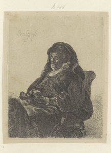 Siyah eldivenli bir dul olarak Rembrandt