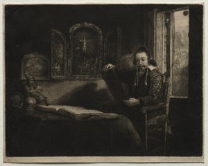 Abraham Francen, Eczacı, c. 1657. by Rembrandt van Rijn