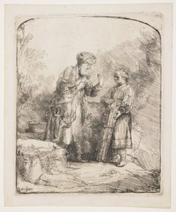 İbrahim ve İshak, 1645 by Rembrandt van Rijn