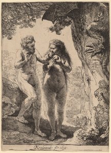 Adem ve Havva by Rembrandt van Rijn