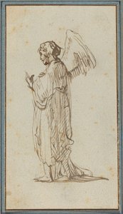 melek ayakta by Rembrandt van Rijn