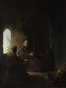 Anna ve kör Tobit. 1630 civarında by Rembrandt van Rijn