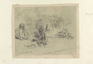 Baders Seksen beş orijinal baskının toplanması (seri başlığı) by Rembrandt van Rijn
