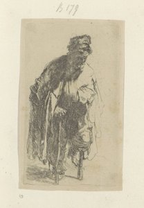 Tahta bacaklı dilenci Recueil de quatre-vingt-cinq orijinalleri estampes (seri başlığı) by Rembrandt van Rijn