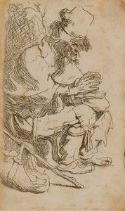 Ellerini Isıtan Dilenci by Rembrandt van Rijn