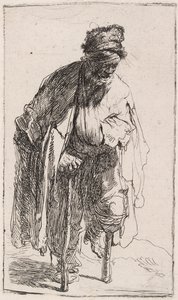 Tahta bacaklı dilenci, c.1630. by Rembrandt van Rijn