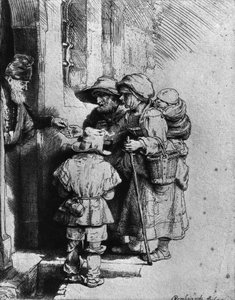 Evin Kapısındaki Dilenciler, 1648 by Rembrandt van Rijn