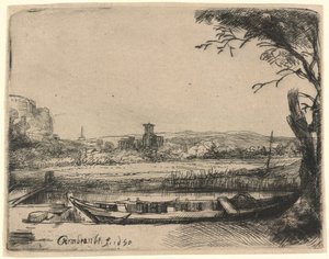 Büyük Tekneli ve Köprülü Kanal by Rembrandt van Rijn