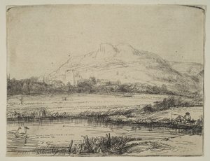 Fenerli ve İki Kuğulu Kanal, 1650. by Rembrandt van Rijn