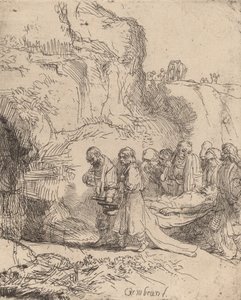 Mezara Taşınan İsa, c. 1645. by Rembrandt van Rijn
