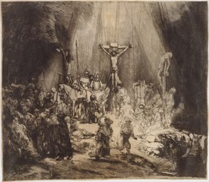 İki Hırsız Arasında Çarmıha Gerilmiş İsa: Üç Haç, 1653., 1653. by Rembrandt van Rijn