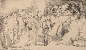 Doktorlarla İtiraz Eden İsa: Bir Eskiz, 1652. by Rembrandt van Rijn