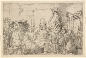 Doktorlarla Oturan İsa Tartışıyor by Rembrandt van Rijn