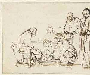 Mesih Öğrencilerinin Ayaklarını Yıkardı by Rembrandt van Rijn