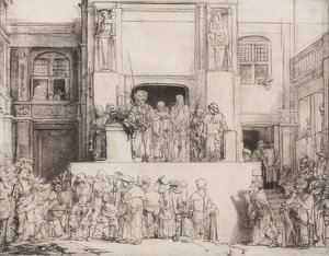 Mesih insanlara sundu. 1655 by Rembrandt van Rijn