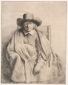Clement de Jonghe, baskı satıcısı by Rembrandt van Rijn