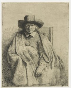 Clement de Jonghe, baskı satıcısı by Rembrandt van Rijn