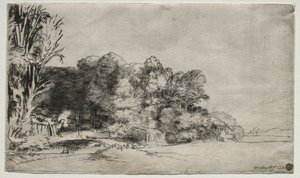 Manzaralı Ağaç Kümesi, 1652. by Rembrandt van Rijn