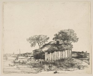 Beyaz Palingli Kulübe, 1648. by Rembrandt van Rijn