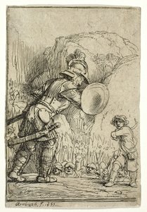David ve Goliath by Rembrandt van Rijn