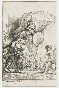 David ve Goliath by Rembrandt van Rijn