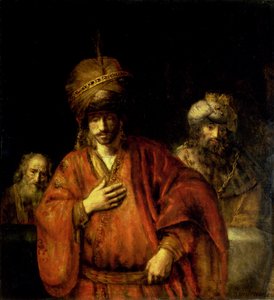 David ve Uriah by Rembrandt van Rijn